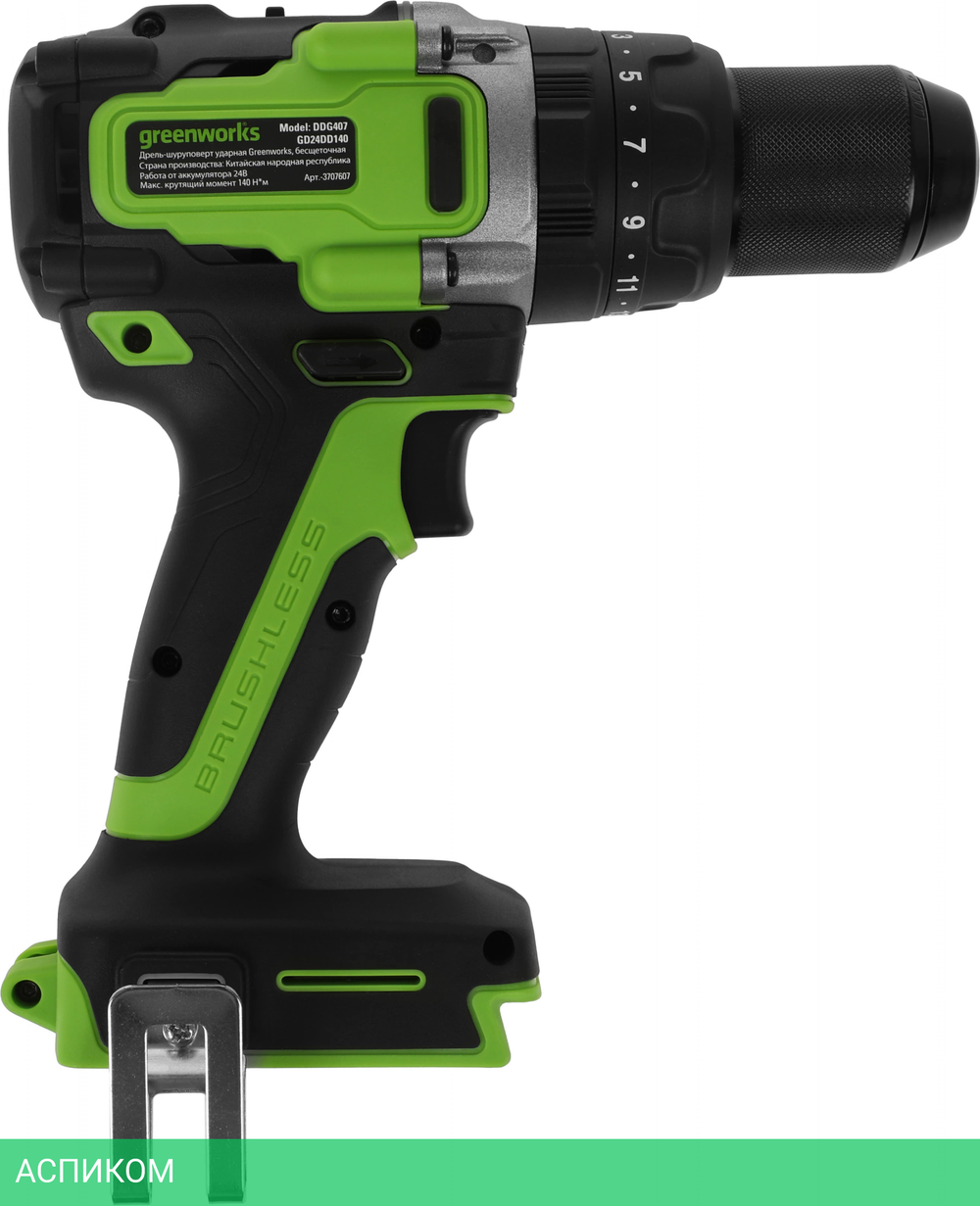 Дрель-шуруповерт Greenworks GD24DD140 (3707607)