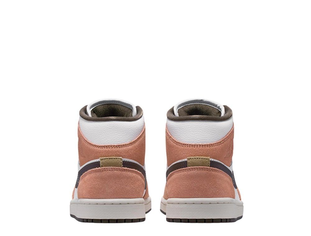 Кроссовки Air Jordan 1 Mid Sail/Light Cognac/Filbert/Dark Hazel