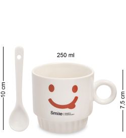 GAEM Art MUG-171/2 Набор из двух кружек «Счастливая улыбка каждый день»