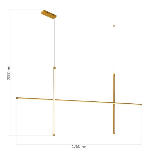 SL6207.203.50 Светильник подвесной ST-Luce Матовое золото LED 1*50W 3000K RETICO