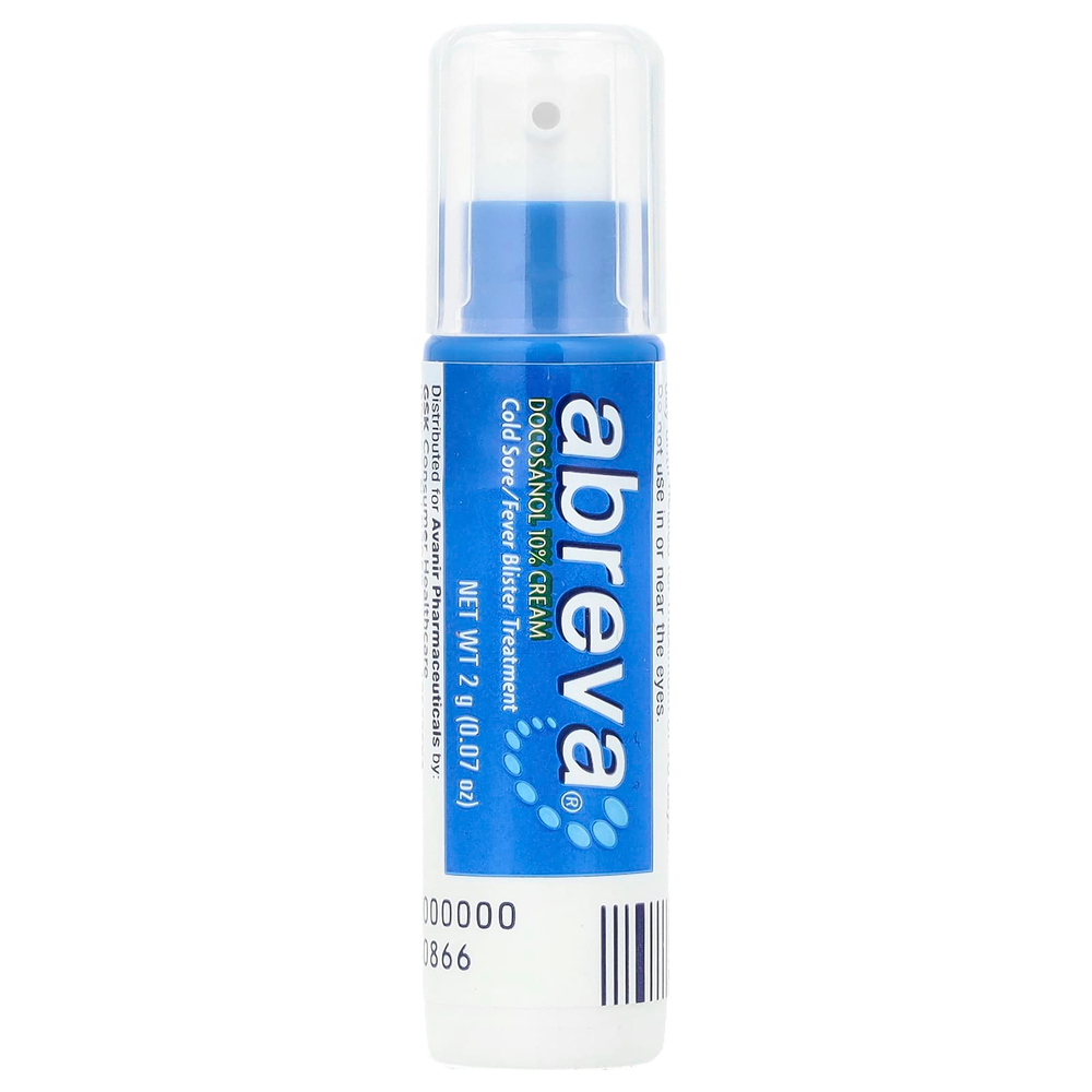 Abreva, блистерное средство от герпеса и лихорадки, переносная и удобная доза, 2 г (0,07 унции)