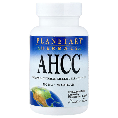 Planetary Herbals, AHCC®, 500 мг, 60 капсул