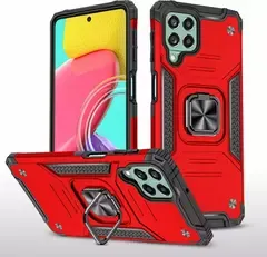 Противоударный чехол Strong Armour Case с кольцом для Samsung Galaxy M53 5G (Красный)