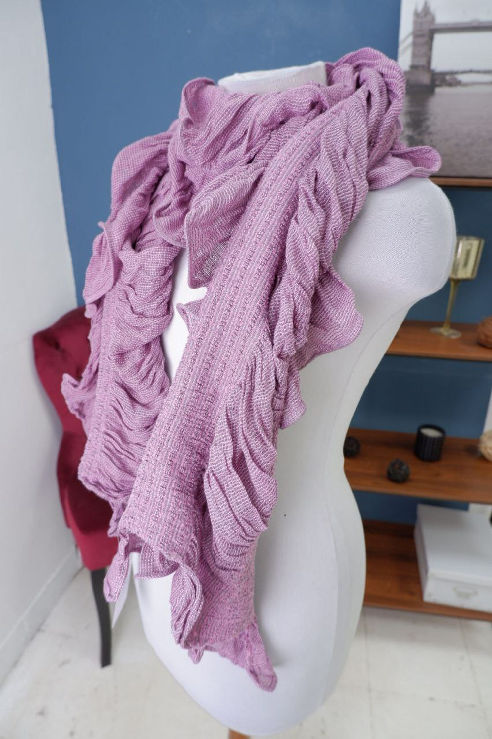 Шарф однотонный