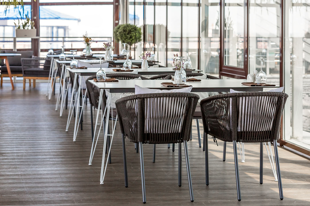 "Марсель" стул плетеный из роупа, каркас алюминий темно-серый (RAL7024) муар, роуп темно-серый круглый, ткань темно-серая 027