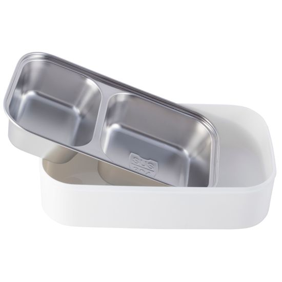 Ланч бокс двойной 1400 мл. Kamille KM 2134 пластик, нержавеющая сталь