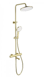 Душевая система с термостатом WONZON & WOGHAND WW-B3069-BG брашированное золото