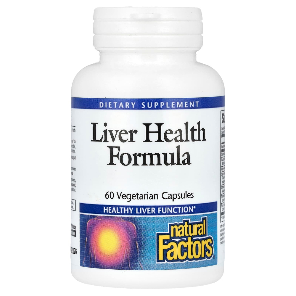 Natural Factors, формула для здоровья печени, 60 вегетарианских капсул
