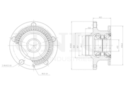 Ступица задняя (с ABS) UNIO HUB-20158