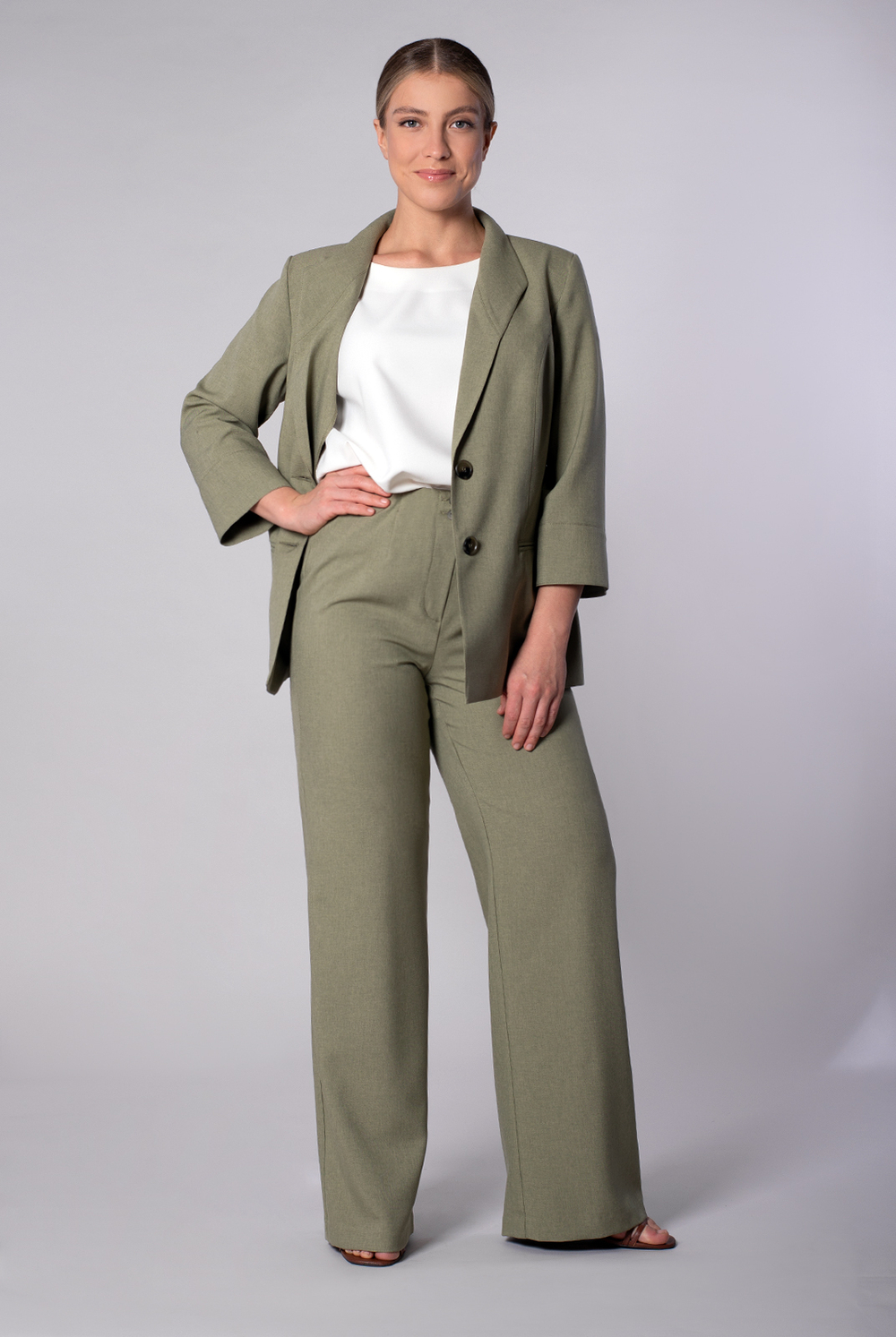 Жакет женский 4034АП, оливковый #259Оа044034АП