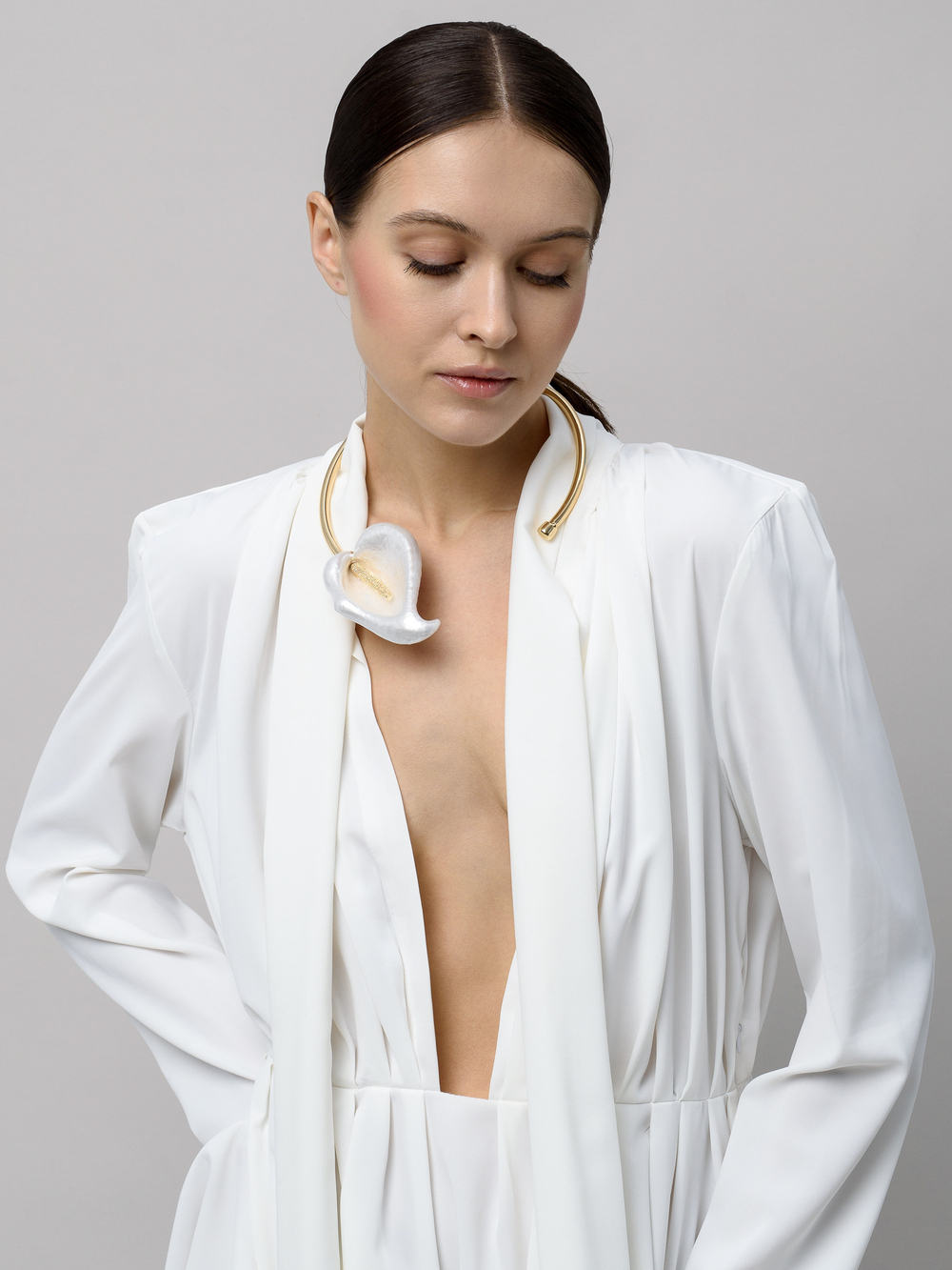 Обруч "Flower Calla" Gold