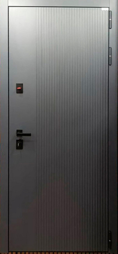 Стальная дверь "Нева" с зеркалом (биометрический замок К06)