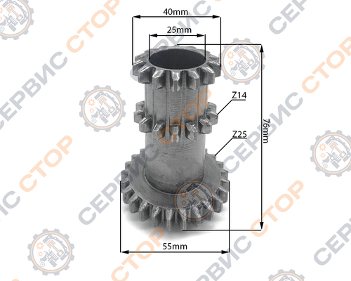 Шестерня главного (первичного) вала Z-25/Z-14/Z-14 178-186F