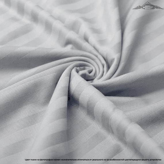Сатин-страйп &quot;Серое облако&quot; AirJet+mers | полоса 1х1 | ш.240 см | 150 г/м² | хлопок-100%