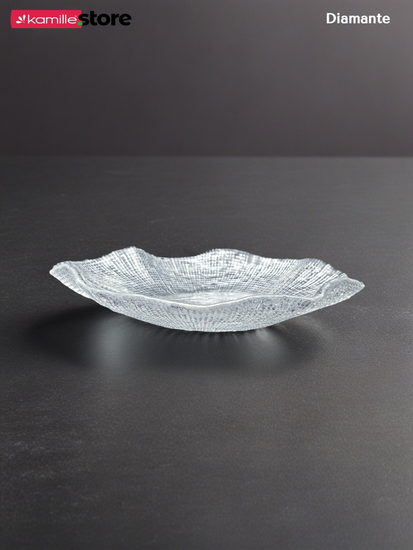 Блюдо салатник 26х5,5 см. из стекла Diamante