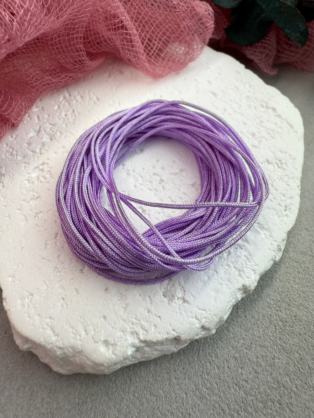 Шнур для плетения браслетов 0,8 мм, Фиалка (5 м)