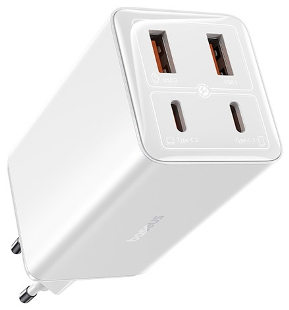 Зарядное устройство Baseus Gan6 Pro USB, USB Type-C белый