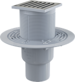 Душевой трап Alcadrain 105х105/50/75 решетка из нерж стали (APV203)