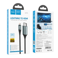 Кабель MHL to HDMI adapter HOCO UA15 Lightning (черный) 2м