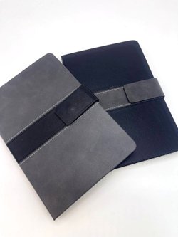 Блокнот А5 линейка 120л на магните чёрный (0586-1)