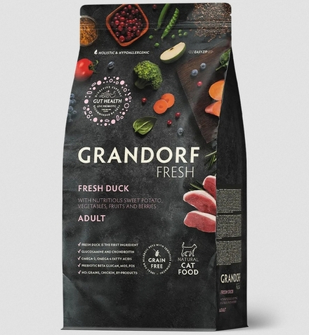 GRANDORF FRESH Утка с бататом для кошек