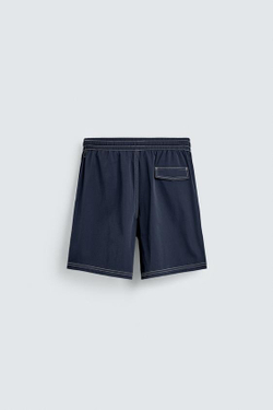 ZARA ДЛИННЫЕ ПЛАВКИ С КОНТРАСТНОЙ ОТСТРОЧКОЙ, МОРСКОЙ СИНИЙ