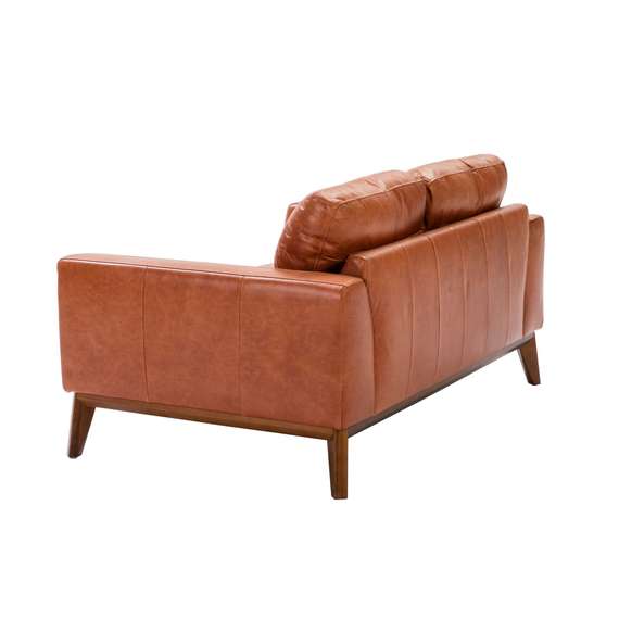 Двухместный диван Angel Cerda KF1016-2P, коричневая кожа