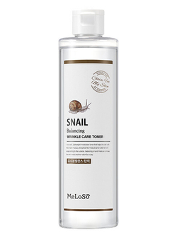 Meloso Toner Snail Balancing Wrinkle Care Тонер для лица восстанавливающий с муцином улитки, 300 мл
