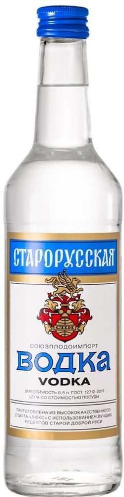 Водка Старорусская Традиционная 0,5л. 40%
