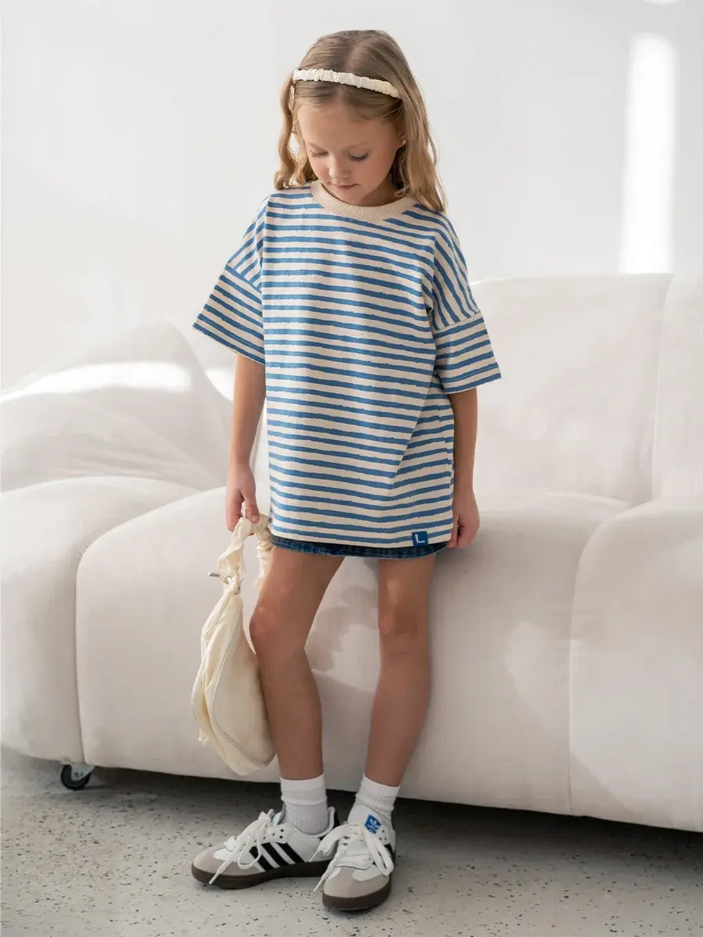Футболка для девочки в полоску