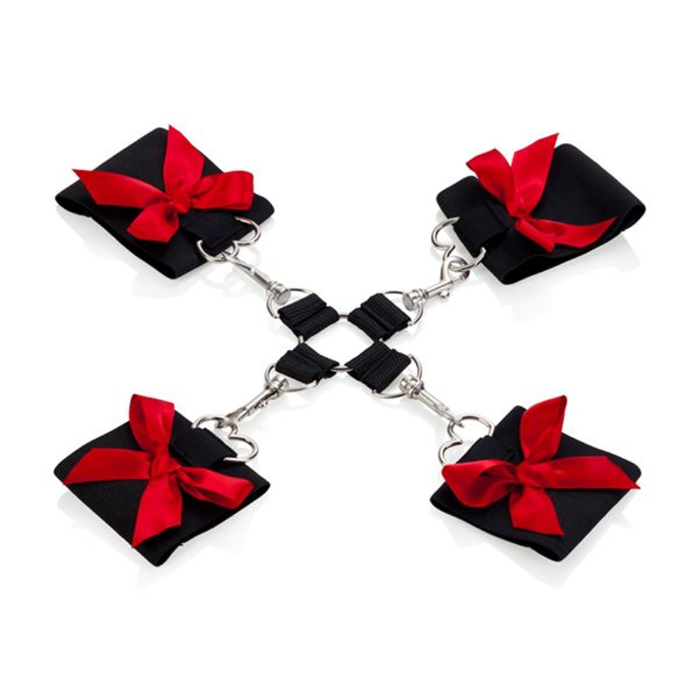 Фиксаторы с красными бантиками Hog-Tie (Цвет: черный)