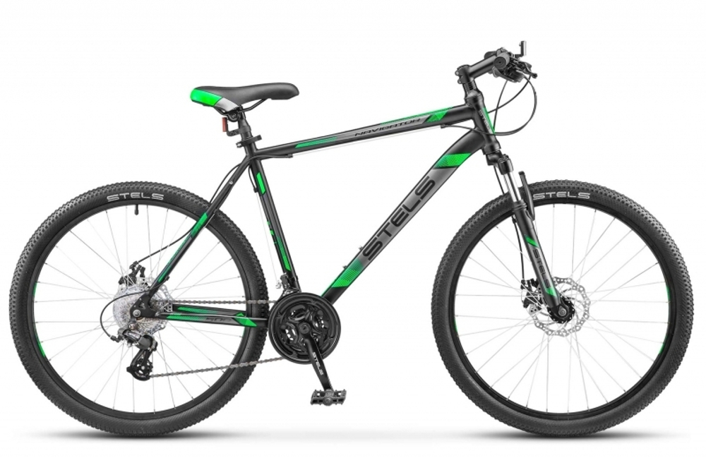 Велосипед 26" STELS Navigator-500 MD (16" Чёрный/зелёный) V020