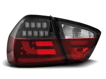 Задние фонари Bmw 3 E90 red white black led bar