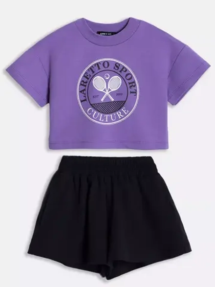 Костюм для девочки, футболка и шорты