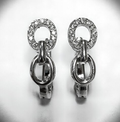 Серьги "Эстерелла" из серебра 925 пробы с фианитами