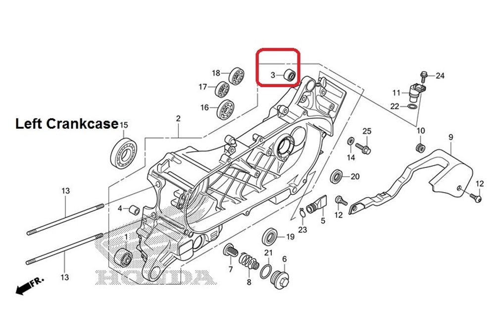 11203-KVB-901. BUSH, RR. CUSHION UNDER RUBBER (HOKUSHIN)