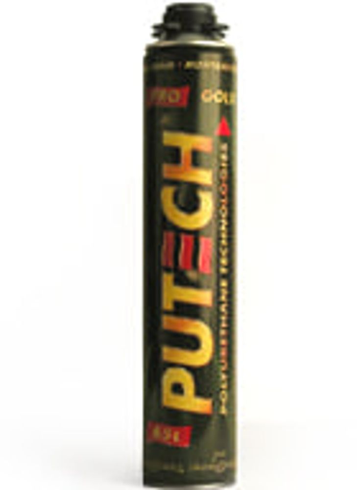 Монтажная пена PUTECH PRO GOLD 65L 850 мл (всесез.) пистолетная 950 гр, до 65 литров