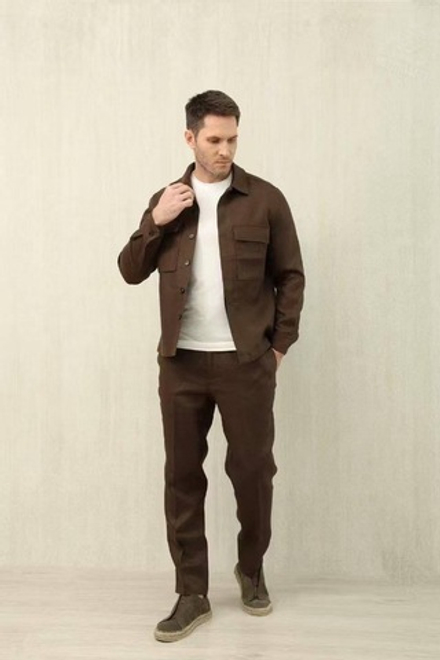 Льняной костюм Ermenegildo Zegna