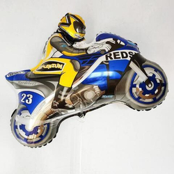 F Шар фигура Мотоцикл (синий) 33"/81 см (БГ-38)