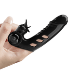 Черная вибронасадка 11см на палец Pretty Love Corbin Finger Vibrator Black BI-014859