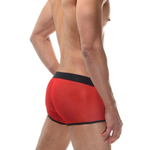 Красные мужские полупрозрачные трусы-боксеры (Размер: L) (Цвет: красный)