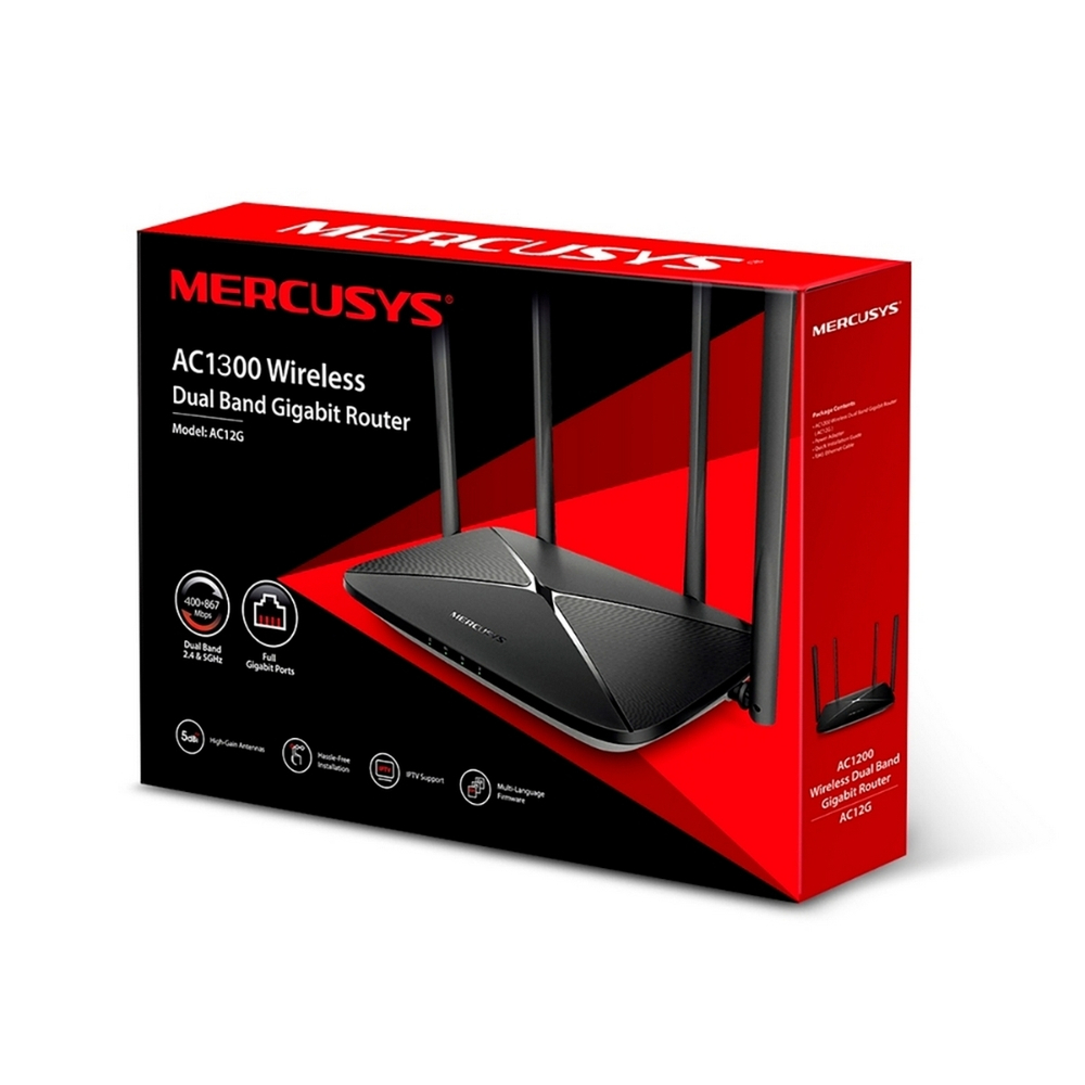 Wi-Fi роутер Mercusys AC12G Dual Band Wi-Fi AC1300