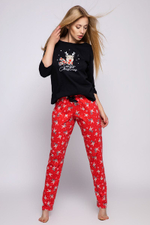 Пижама Schianto с рождественским принтом (Размер: L) (Цвет: черный с красным)