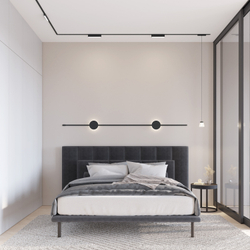 DK5300-BK Светильник для трека Air, серия Linear 3000 со светодиодом, L230*W26*H36мм, 48V DC, 9W, RA?90, 120°, 3000K, IP20, черный, алюминий