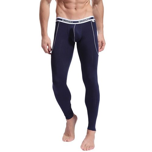 Мужской комплект (кальсоны и футболка) темно-синий WANG JIANG