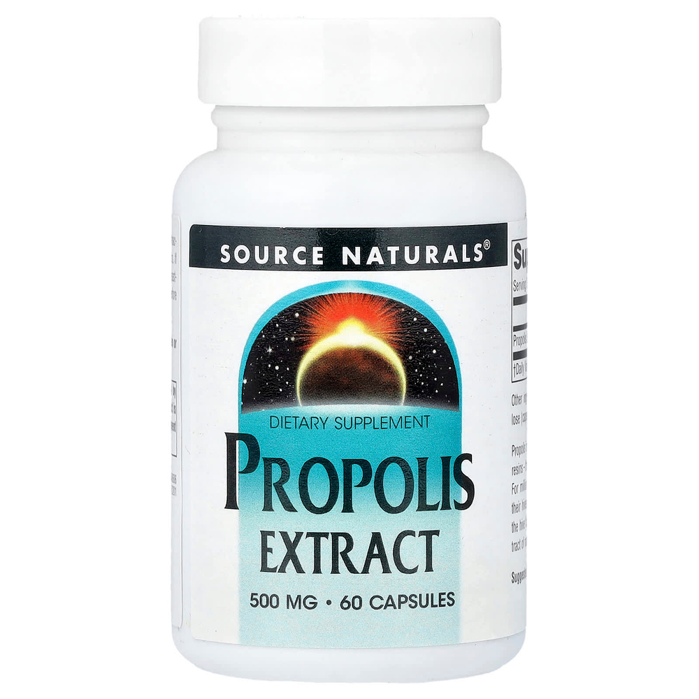 Source Naturals, экстракт прополиса, 500 мг, 60 капсул