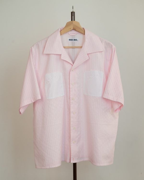 Рубашка с Кармашками розовая - фото 1