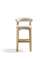 Барный стул Granite 75 см, бежевый шенилл, массив ясеня в натуральном цвете