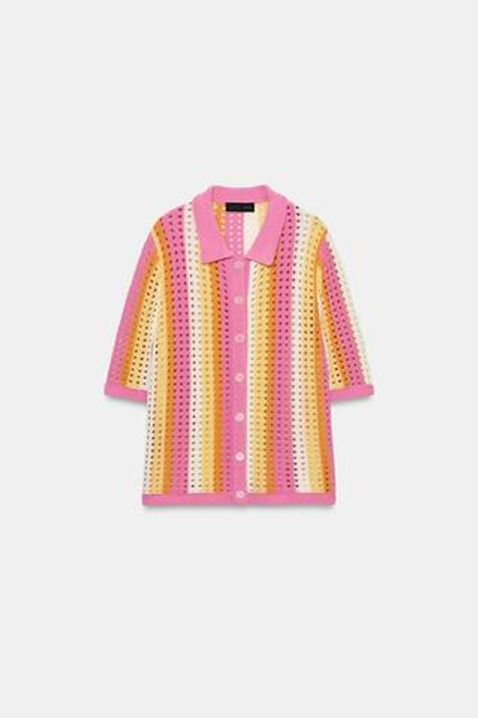 ZARA ДЖЕМПЕР ПОЛО В ПОЛОСКУ, РАЗНОЦВЕТНЫЙ