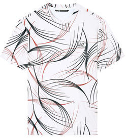 Мужская теннисная футболка EA7 Tennis Pro In Ventus7 - fancy white